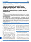 Research paper thumbnail of Effect of reduced risk pesticides for use in greenhouse vegetable production on<i>Bombus impatiens</i>(Hymenoptera: Apidae)