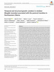 Research paper thumbnail of Temporal and structural genetic variation in reindeer ( Rangifer tarandus ) associated with the pastoral transition in Northwestern Siberia