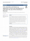 Research paper thumbnail of Civic universities and bottom-up approaches to boost local development of rural areas: the case of the University of Macerata