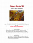 Research paper thumbnail of 2024 Orthodox Spiritual Life Syllabus