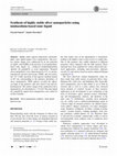 Research paper thumbnail of Synthesis of highly stable silver nanoparticles using imidazolium-based ionic liquid