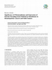 Research paper thumbnail of Significance of Polymorphisms and Expression of Enzyme-Encoding Genes Related to Glutathione in Hematopoietic Cancers and Solid Tumors