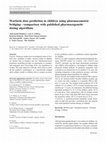 Research paper thumbnail of Warfarin dose prediction in children using pharmacometric bridging—comparison with published pharmacogenetic dosing algorithms