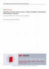 Research paper thumbnail of Modeling of Climate Change Impact on Water Availability in Metropolitan Mamminasata, Indonesia