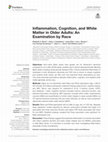 Research paper thumbnail of Inflammation, Cognition, and White Matter in Older Adults: An Examination by Race