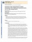 Research paper thumbnail of Contributions of Sign Language Research to Gesture Understanding: What Can Multimodal Computational Systems Learn from Sign Language Research