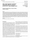 Research paper thumbnail of Age of sign language acquisition has lifelong effect on syntactic preferences in sign language users