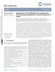 Research paper thumbnail of Application of ZnO-NRs@Ni-foam substrate for electrochemical fingerprint of arsenic detection in water