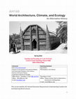 Research paper thumbnail of AH140 World Architecture, Climate, and Ecology An Alternative History Syllabus