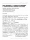 Research paper thumbnail of Clinical usefulness of 99m Tc-EDDA/HYNIC-TOC scintigraphy in oncological diagnostics: a preliminary communication