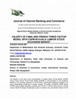 Research paper thumbnail of Validity of Fama and French Three Factor Model with Capm in Kuala Lumpur Stock Exchange Market