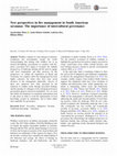 Research paper thumbnail of New perspectives in fire management in South American savannas: The importance of intercultural governance