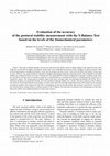 Research paper thumbnail of Evaluation of the accuracy of the postural stability measurement with the Y-Balance Test based on the levels of the biomechanical parameters