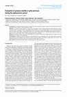 Research paper thumbnail of Evaluation of postural stability in girls and boys during the adolescence period