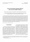 Research paper thumbnail of Factors determining swimming efficiency observed in less skilled swimmers