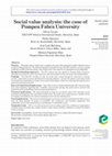 Research paper thumbnail of Social value analysis: the case of Pompeu Fabra University