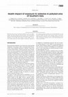 Research paper thumbnail of Health impact of exposure to asbestos in polluted area of Southern Italy