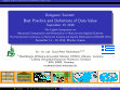 Research paper thumbnail of Best Practice and Definitions of Data Value