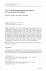 Research paper thumbnail of A Set of New Benchmark Optimization Problems for Water Resources Management