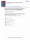 Research paper thumbnail of Women academics in Pakistani higher education institutions: who really is the Big Bad Wolf?