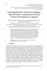 Research paper thumbnail of Conceptualization of Natural Language-Based Product Configurators for New Product Development in Apparel