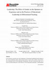 Research paper thumbnail of Leadership: The Effect of Gender on the Openness in Experience and on the Practices of Educational Leadership in Differentiated Teaching