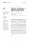 Research paper thumbnail of Loss of the Fbw7 tumor suppressor rewires cholesterol metabolism in cancer cells leading to activation of the PI3K-AKT signalling axis