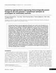 Research paper thumbnail of Lyssavirus glycoproteins expressing immunologically potent foreign B cell and cytotoxic T lymphocyte epitopes as prototypes for multivalent vaccines