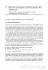 Research paper thumbnail of How can we research social movements? An introduction