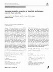 Research paper thumbnail of Assessing durability properties of ultra-high performance concrete-class materials