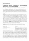 Research paper thumbnail of Critical Care Nurses’ Competency in Electrocardiogram Interpretation: A Cross-Sectional Study