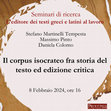 Research paper thumbnail of Il corpus isocrateo fra storia del testo ed edizione critica