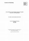 Research paper thumbnail of Centre for Marketing Ads on the Brain : A NeuroImaging Comparison of Cognitive and Affective Advertising Stimuli