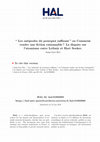 Research paper thumbnail of « Les antipodes du pourquoi suffisant » ou Comment rendre une fiction raisonnable ? La dispute sur l’atomisme entre Leibniz et Hartsoeker