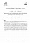 Research paper thumbnail of Catalysts based on foam materials for neutralization of gas emissions