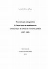 Research paper thumbnail of Reconstrução categorial de O Capital à luz de seus esboços: a instauração da crítica da economia política (1857, 1863)