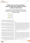 Research paper thumbnail of Práticas lean nos processos produtivos industriais: ações para a redução de custos e resíduos de matéria-prima