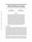 Research paper thumbnail of Offline Robot Reinforcement Learning with Uncertainty-Guided Human Expert Sampling