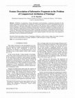 Research paper thumbnail of Feature description of informative fragments in the problem of computerized attribution of paintings