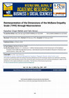 Research paper thumbnail of Reinterpretation of the Dimensions of the McBane Empathy Scale (1995) through Neuroscience