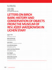 Research paper thumbnail of Letters on Birch Bark: History Andconservation of Objects from the Museumof Rev. Józef Jarzębowski in Licheń Stary