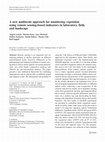 Research paper thumbnail of A new multiscale approach for monitoring vegetation using remote sensing-based indicators in laboratory, field, and landscape