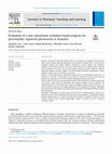 Research paper thumbnail of Evaluation of a new educational workplace-based program for provisionally registered pharmacists in Australia