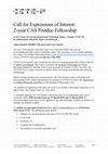 Research paper thumbnail of Call for Expressions of Interest: 2-year CAS Postdoc Fellowship with CETE-P