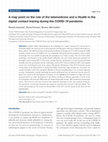 Research paper thumbnail of A map point on the role of the telemedicine and e-Health in the digital contact tracing during the COVID-19 pandemic