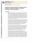 Research paper thumbnail of The influence of economic incentives and regulatory factors on the adoption of treatment technologies: a case study of technologies used to treat heart attacks