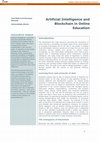 Research paper thumbnail of Artificial intelligence and blockchain in online education