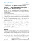 Research paper thumbnail of Characteristics of TB/HIV Co-Infection and Patterns of Multidrug-Resistance Tuberculosis in the Northwest Amhara, Ethiopia