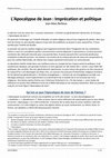 Research paper thumbnail of L'Apocalypse de Jean : Imprécation et politique