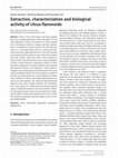 Research paper thumbnail of Extraction, characterization and biological activity of citrus flavonoids